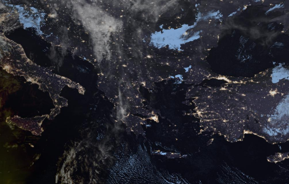 Τελευταία δορυφορική εικόνα νεφοκάλυψης