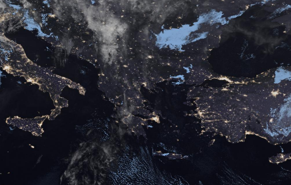 Τελευταία δορυφορική εικόνα νεφοκάλυψης