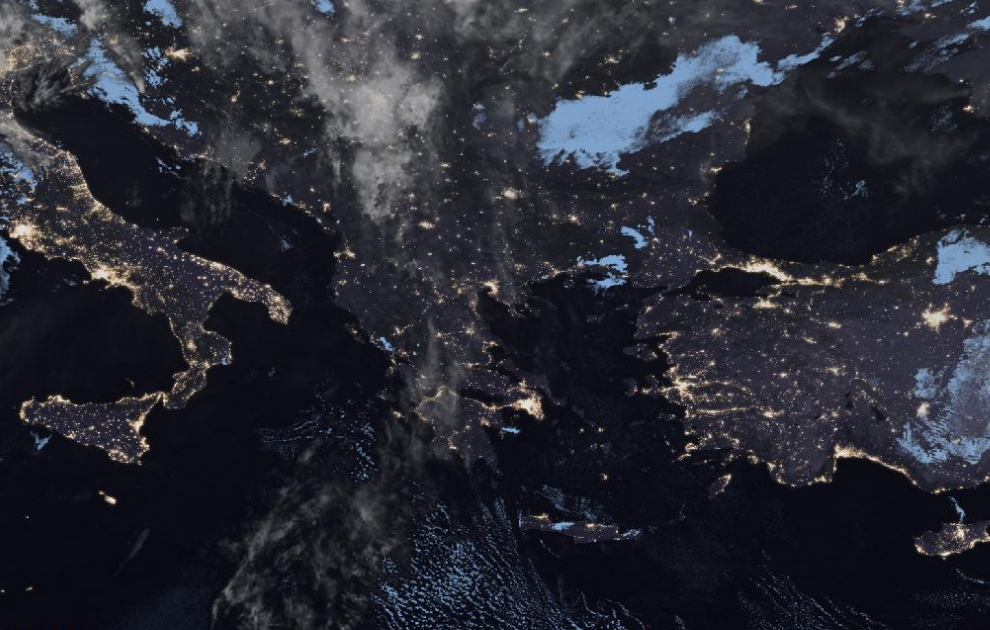 Τελευταία δορυφορική εικόνα νεφοκάλυψης