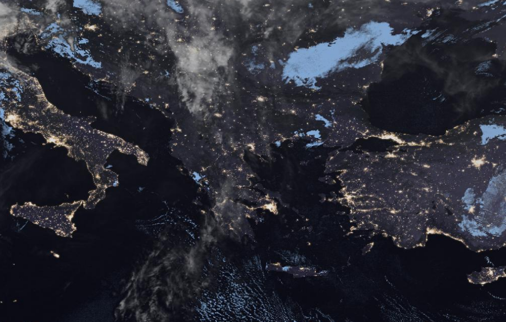 Τελευταία δορυφορική εικόνα νεφοκάλυψης