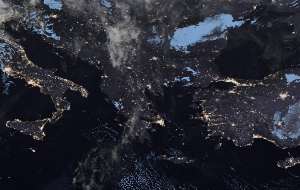 Τελευταία δορυφορική εικόνα νεφοκάλυψης