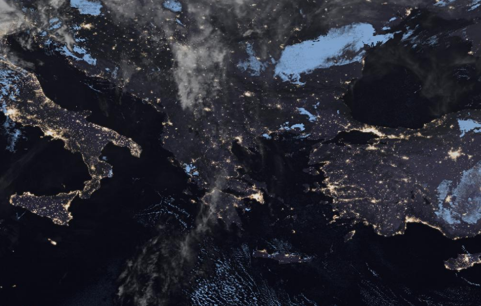 Τελευταία δορυφορική εικόνα νεφοκάλυψης