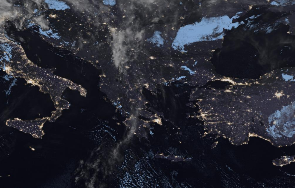 Τελευταία δορυφορική εικόνα νεφοκάλυψης