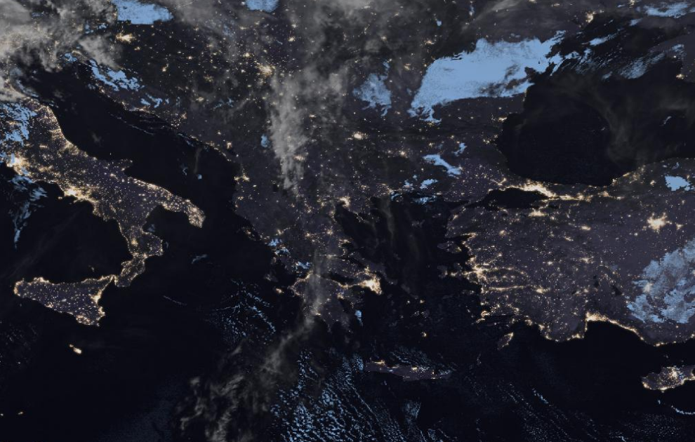 Τελευταία δορυφορική εικόνα νεφοκάλυψης