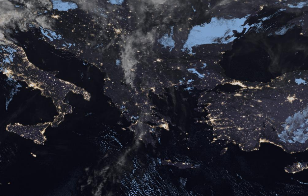 Τελευταία δορυφορική εικόνα νεφοκάλυψης