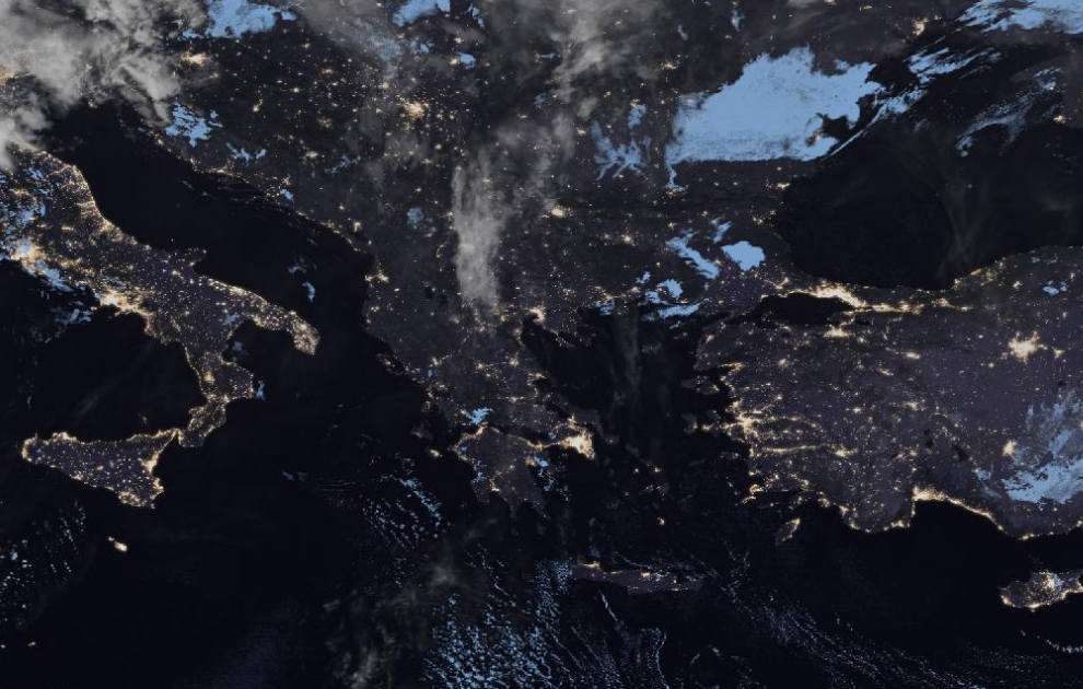 Τελευταία δορυφορική εικόνα νεφοκάλυψης