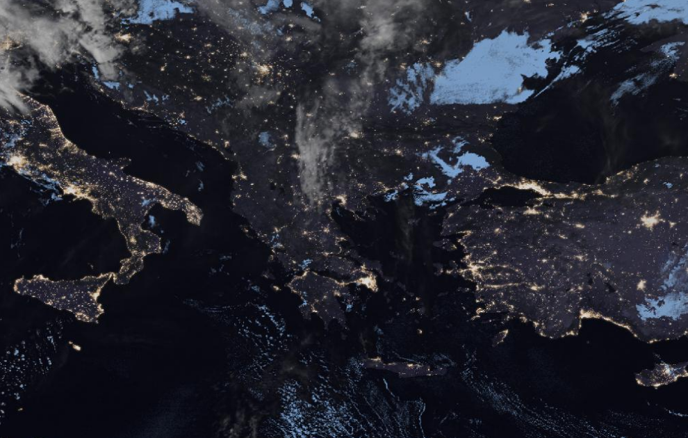 Τελευταία δορυφορική εικόνα νεφοκάλυψης