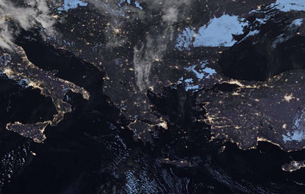 Τελευταία δορυφορική εικόνα νεφοκάλυψης