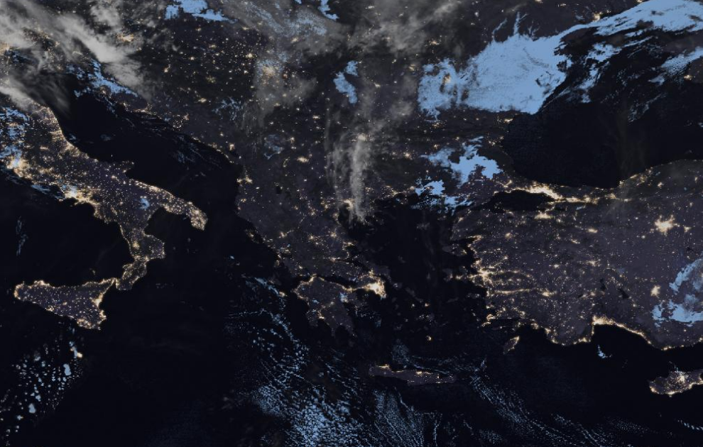 Τελευταία δορυφορική εικόνα νεφοκάλυψης