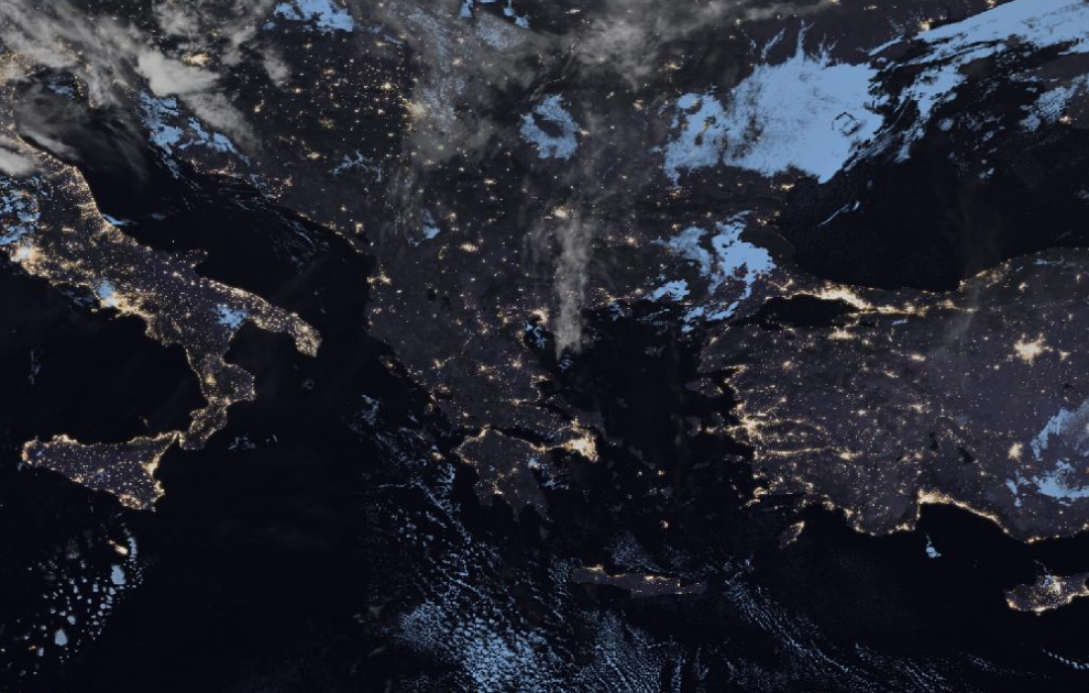 Τελευταία δορυφορική εικόνα νεφοκάλυψης