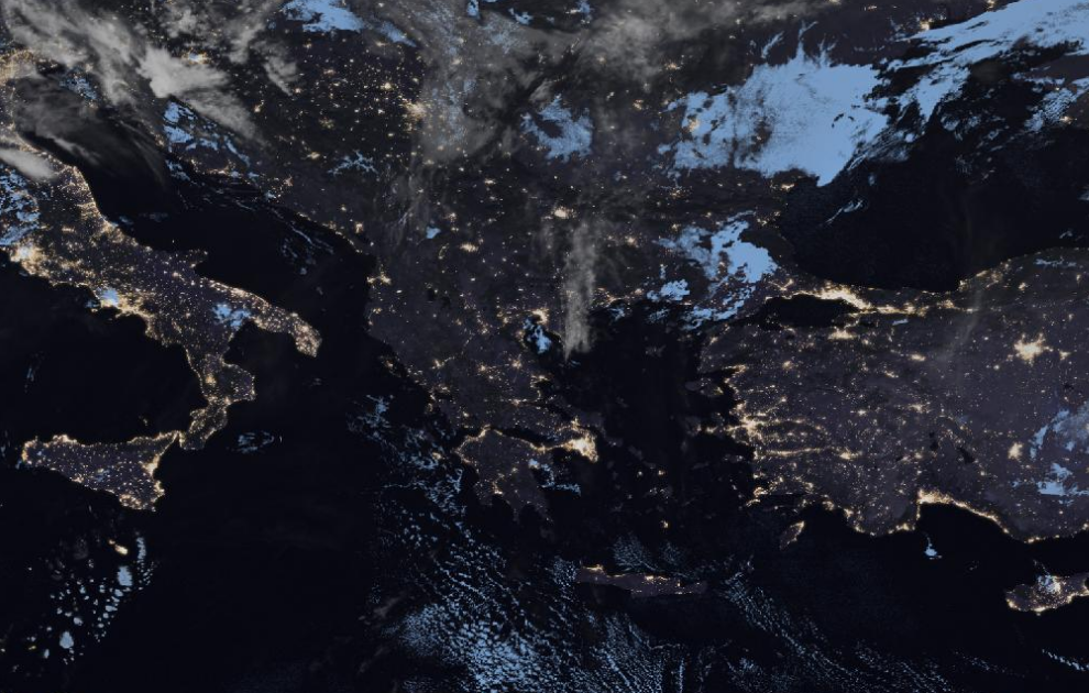 Τελευταία δορυφορική εικόνα νεφοκάλυψης