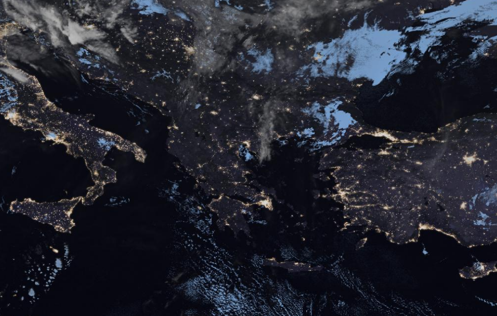 Τελευταία δορυφορική εικόνα νεφοκάλυψης