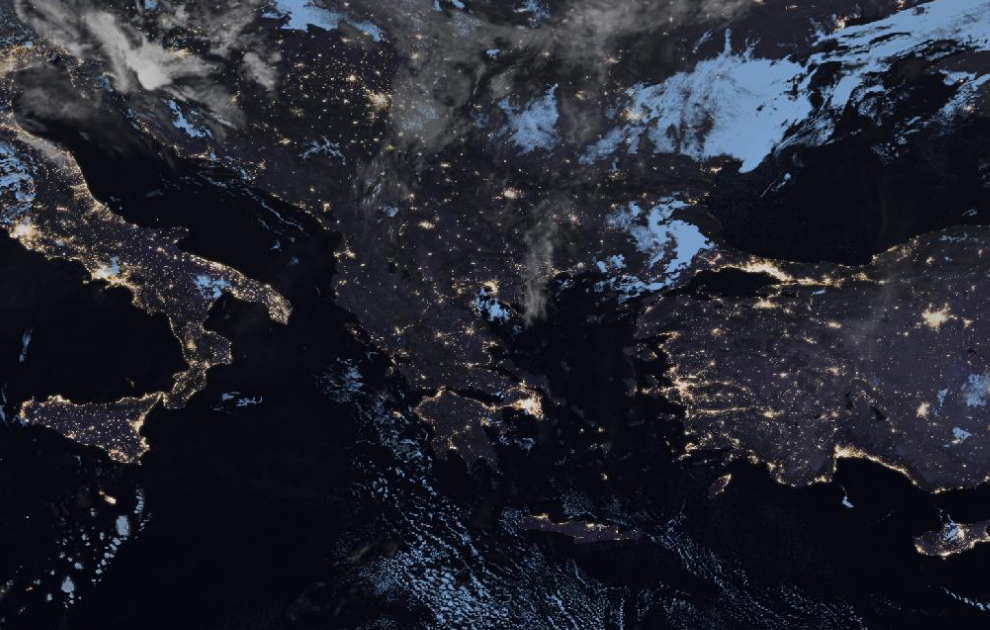 Τελευταία δορυφορική εικόνα νεφοκάλυψης