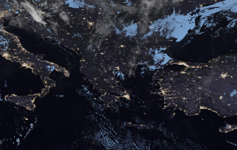 Τελευταία δορυφορική εικόνα νεφοκάλυψης