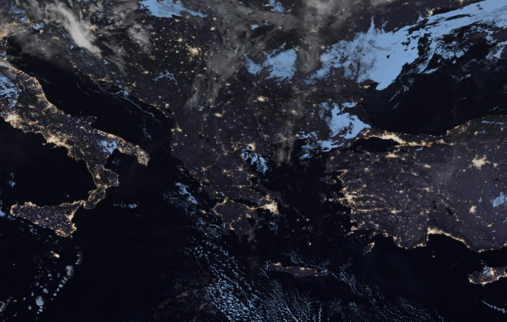 Τελευταία δορυφορική εικόνα νεφοκάλυψης