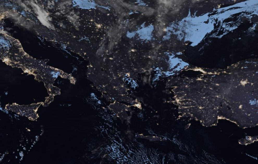 Τελευταία δορυφορική εικόνα νεφοκάλυψης