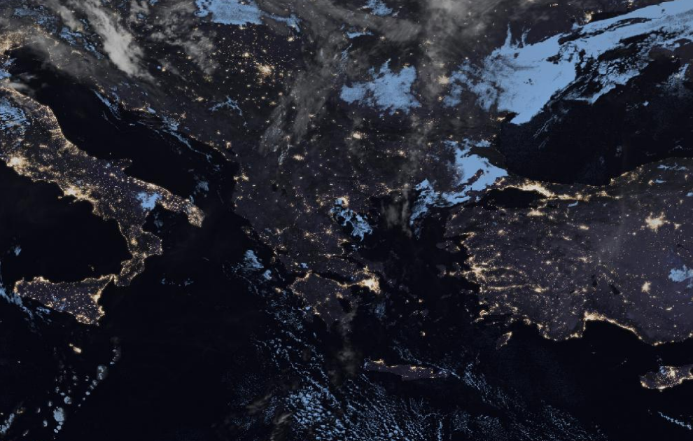 Τελευταία δορυφορική εικόνα νεφοκάλυψης