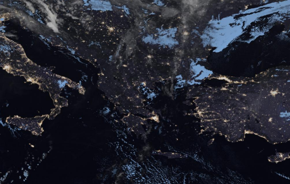 Τελευταία δορυφορική εικόνα νεφοκάλυψης