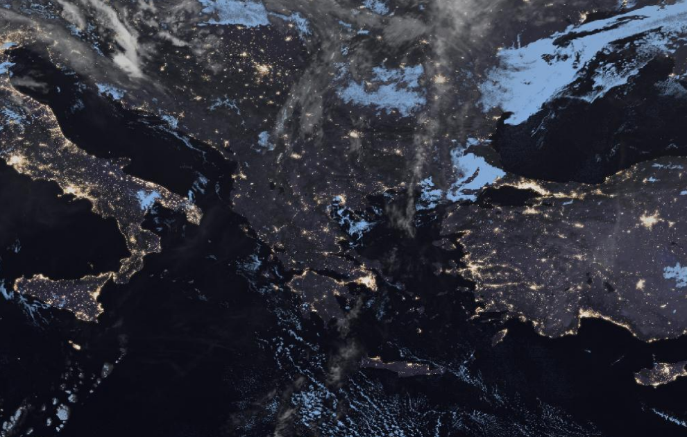 Τελευταία δορυφορική εικόνα νεφοκάλυψης