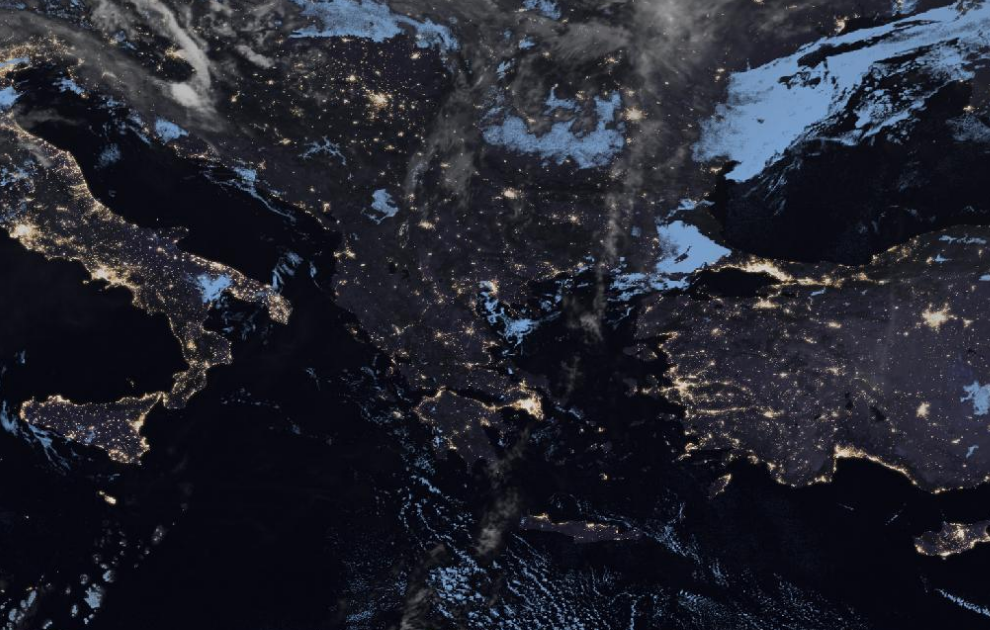 Τελευταία δορυφορική εικόνα νεφοκάλυψης