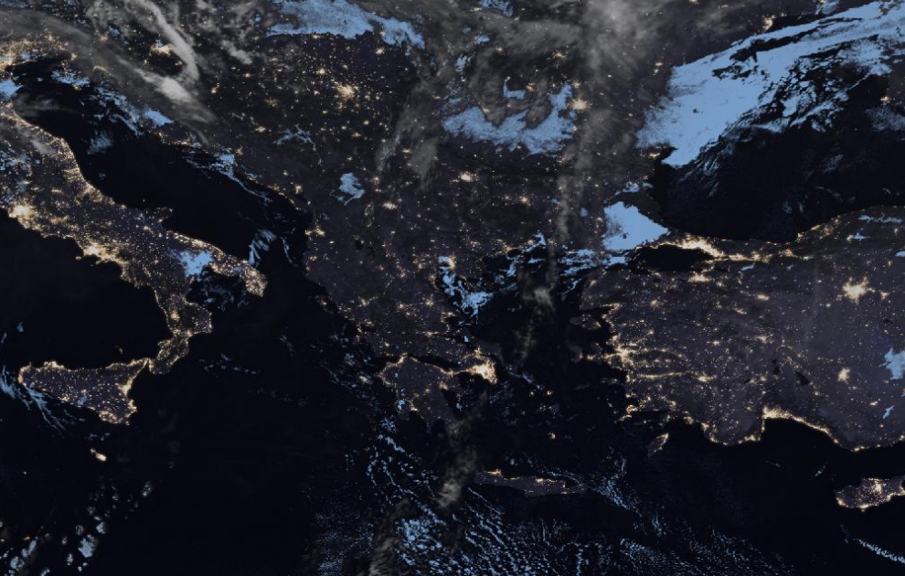 Τελευταία δορυφορική εικόνα νεφοκάλυψης