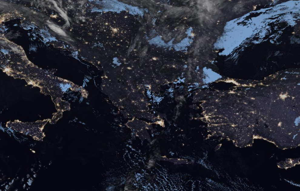 Τελευταία δορυφορική εικόνα νεφοκάλυψης