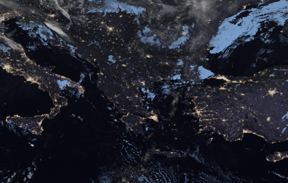 Τελευταία δορυφορική εικόνα νεφοκάλυψης