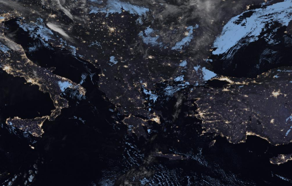 Τελευταία δορυφορική εικόνα νεφοκάλυψης