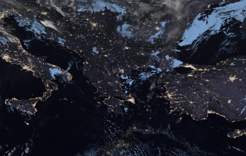 Τελευταία δορυφορική εικόνα νεφοκάλυψης