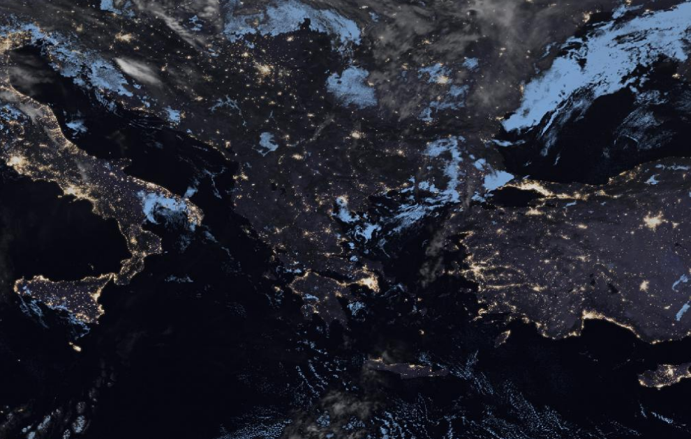 Τελευταία δορυφορική εικόνα νεφοκάλυψης