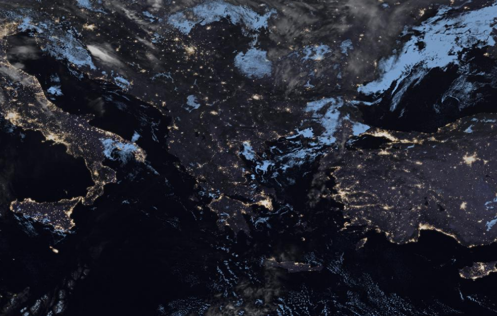 Τελευταία δορυφορική εικόνα νεφοκάλυψης