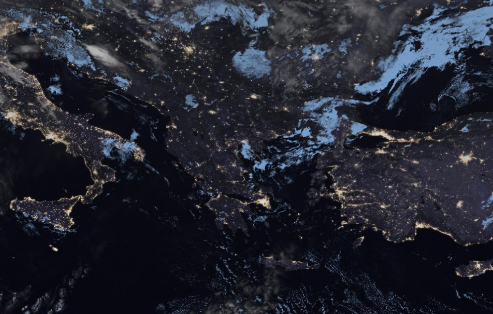 Τελευταία δορυφορική εικόνα νεφοκάλυψης