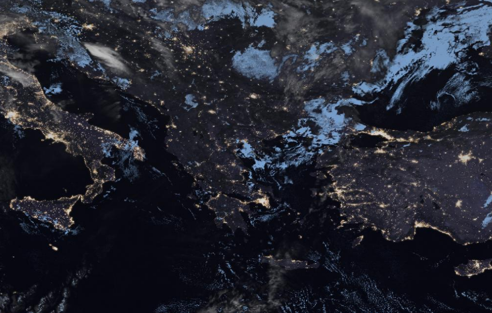 Τελευταία δορυφορική εικόνα νεφοκάλυψης