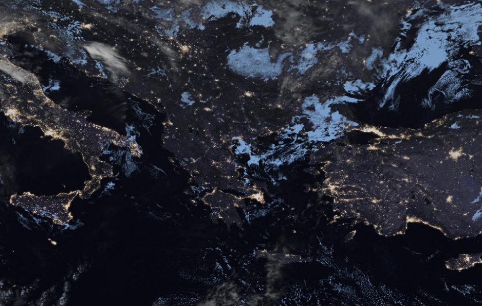 Τελευταία δορυφορική εικόνα νεφοκάλυψης