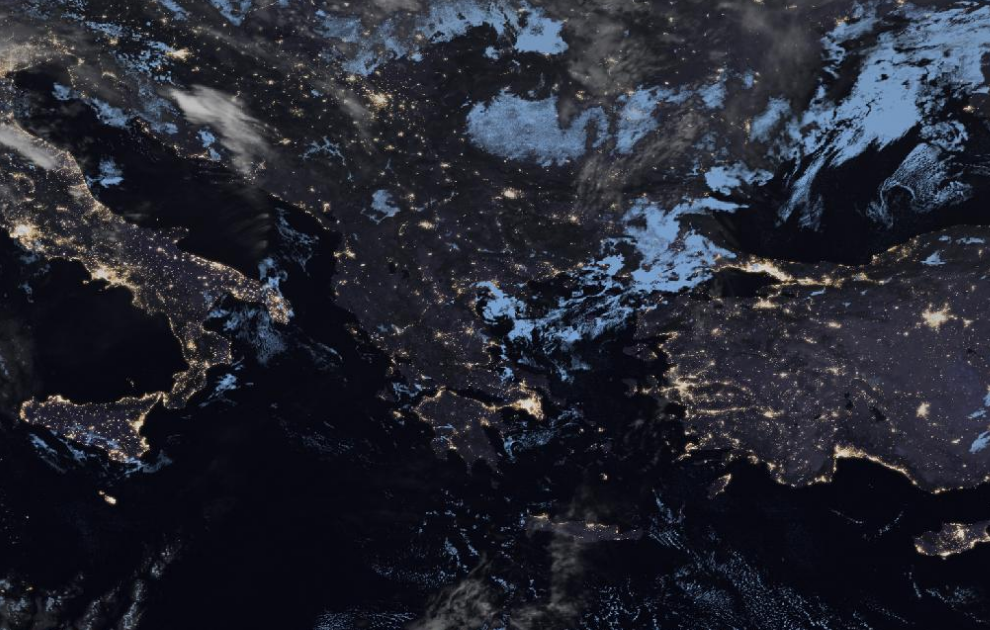 Τελευταία δορυφορική εικόνα νεφοκάλυψης