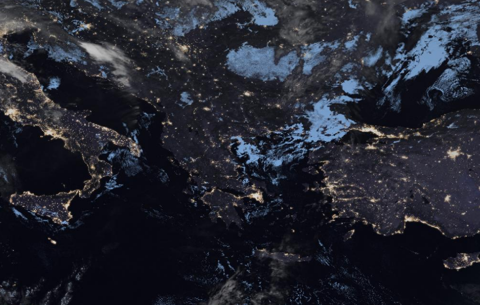 Τελευταία δορυφορική εικόνα νεφοκάλυψης