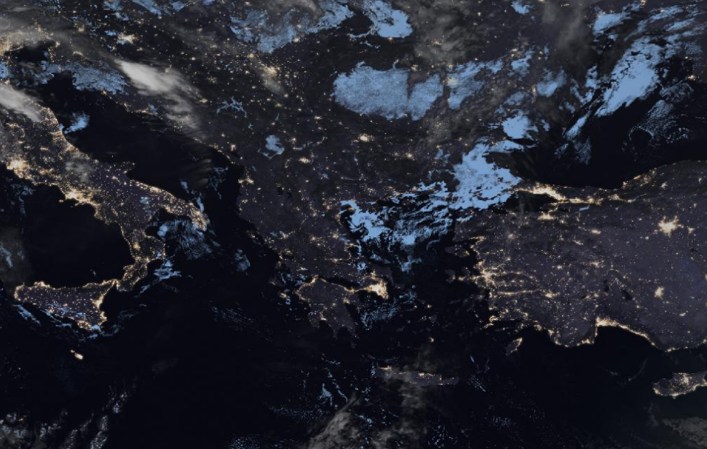 Τελευταία δορυφορική εικόνα νεφοκάλυψης