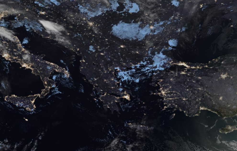 Τελευταία δορυφορική εικόνα νεφοκάλυψης