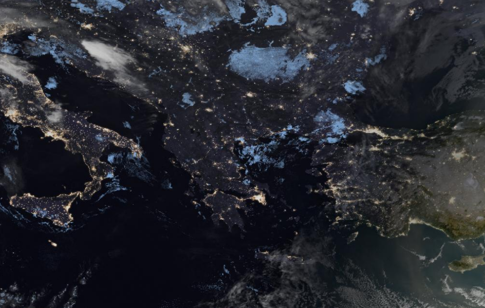 Τελευταία δορυφορική εικόνα νεφοκάλυψης