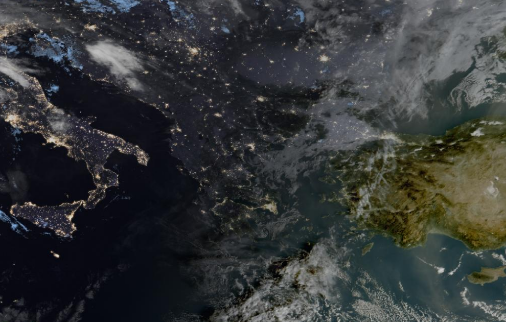 Τελευταία δορυφορική εικόνα νεφοκάλυψης