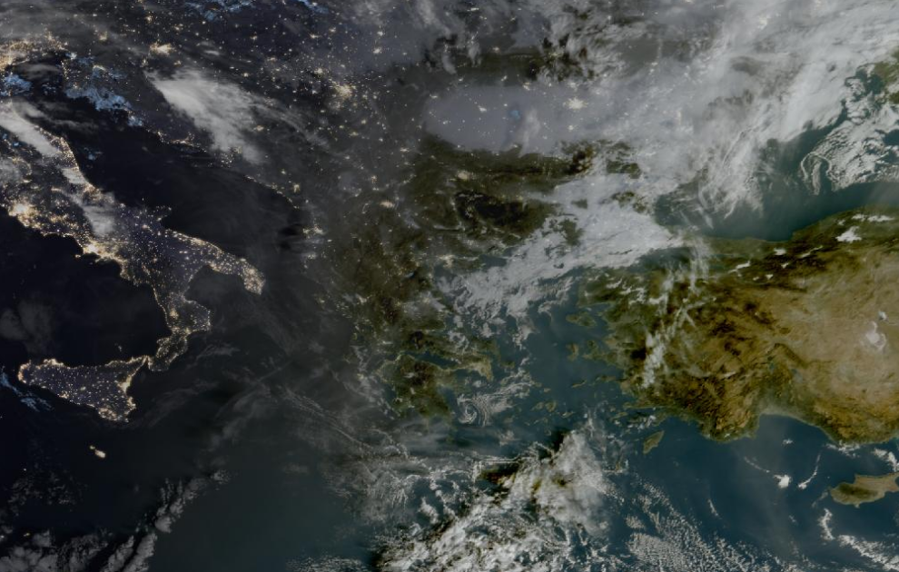 Τελευταία δορυφορική εικόνα νεφοκάλυψης