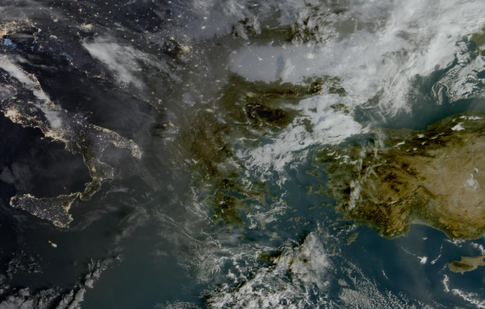 Τελευταία δορυφορική εικόνα νεφοκάλυψης