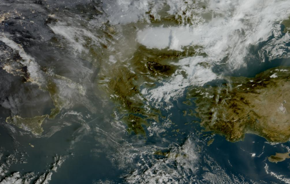 Τελευταία δορυφορική εικόνα νεφοκάλυψης