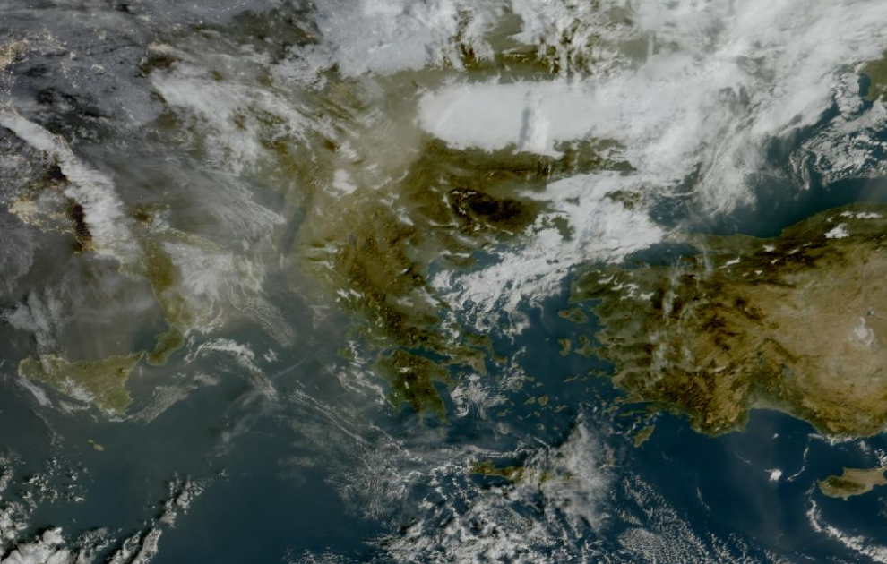 Τελευταία δορυφορική εικόνα νεφοκάλυψης