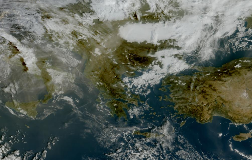 Τελευταία δορυφορική εικόνα νεφοκάλυψης