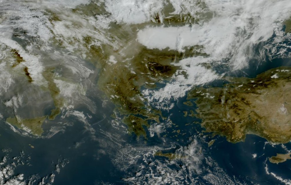 Τελευταία δορυφορική εικόνα νεφοκάλυψης