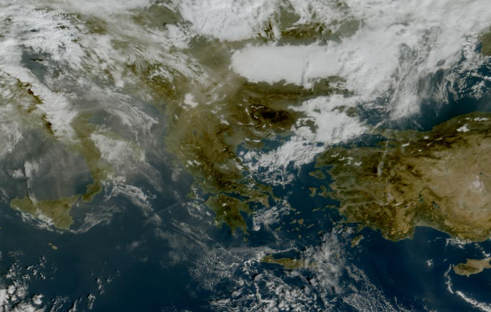 Τελευταία δορυφορική εικόνα νεφοκάλυψης