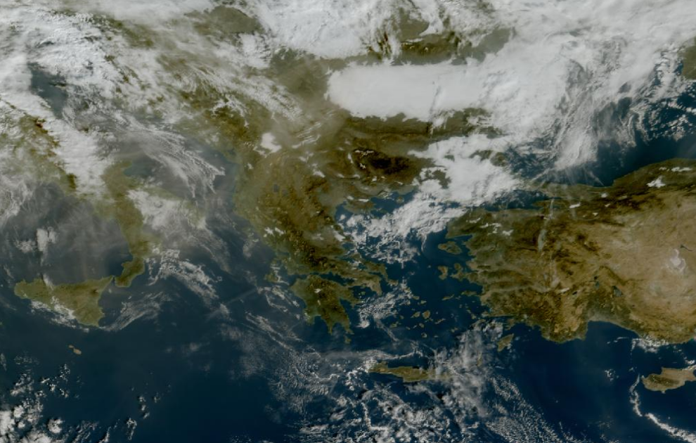 Τελευταία δορυφορική εικόνα νεφοκάλυψης