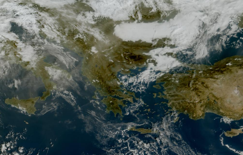 Τελευταία δορυφορική εικόνα νεφοκάλυψης