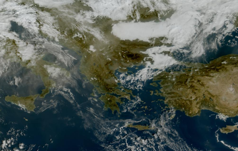 Τελευταία δορυφορική εικόνα νεφοκάλυψης